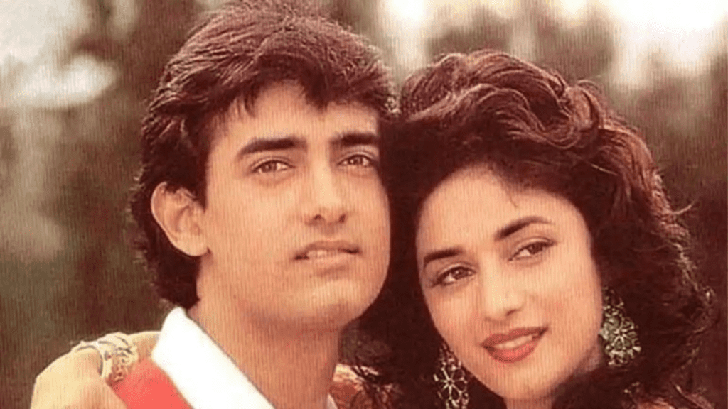 Madhuri Dixit and Amir Khan in Dil