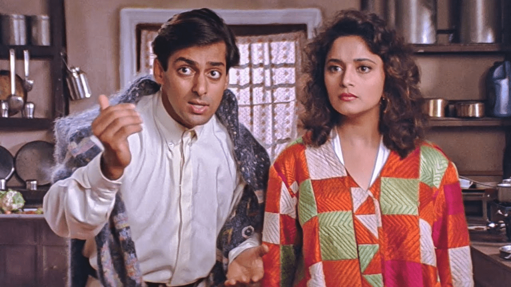 Madhuri Dixit and Salman Khan in  Hum Apke Hai Kon