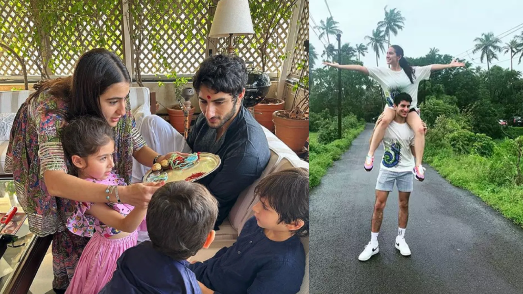 Sara Ali Khan celebrating Raksha Bandhan with brother