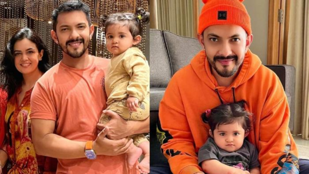 Aditya Narayan with wife an daughter