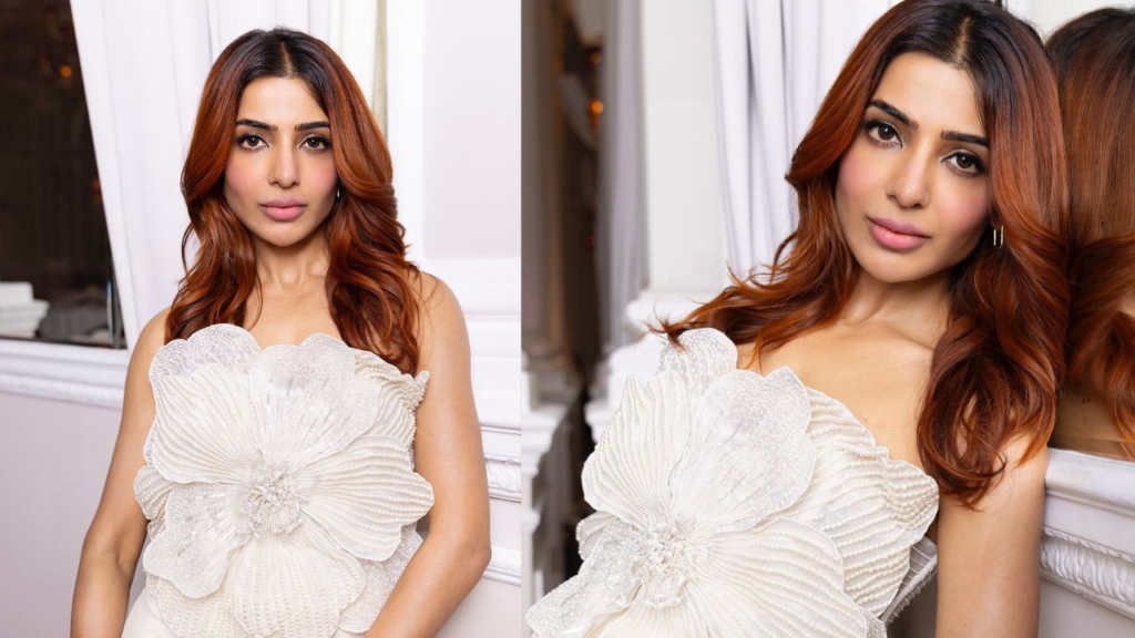 Samantha Ruth Prabhu in corset top designed by Kresha