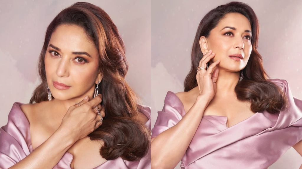 Madhuri Dixit’s Ageless Beauty: A Soft Glam Look in a Dreamy Tassel Dress