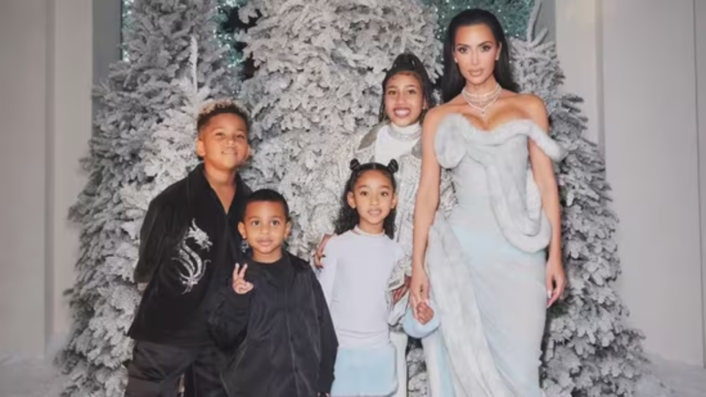 Kim Kardashian shared Christmas picture