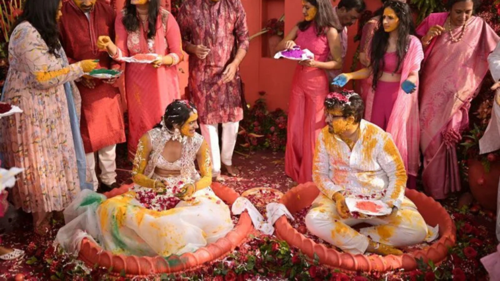 PV Sindhu Shines in a Minimal White Lehenga at Her Haldi Ceremony