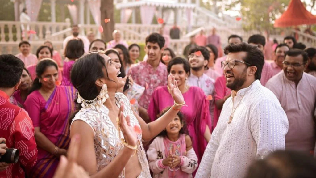 PV Sindhu in a Minimal White Lehenga at Her Haldi Ceremony