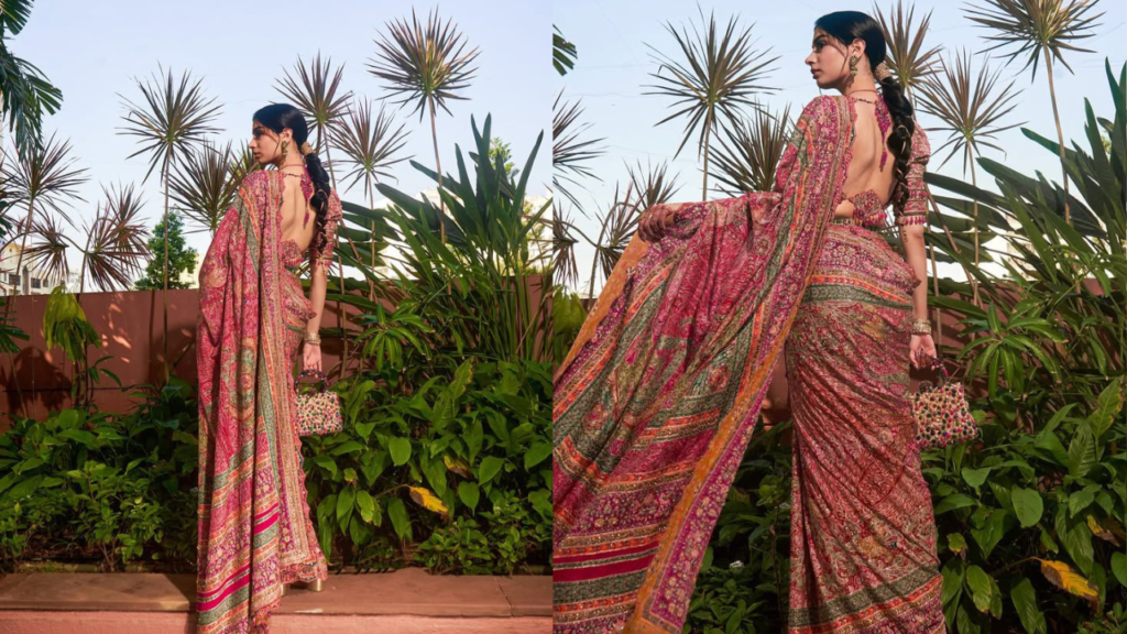 Khushi Kapoor Dazzles as Bridesmaid in Tarun Tahiliani Saree at Aaliyah Kashyap’s Engagement