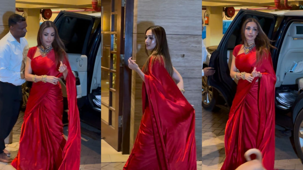 Malaika Arora's Red Saree Look