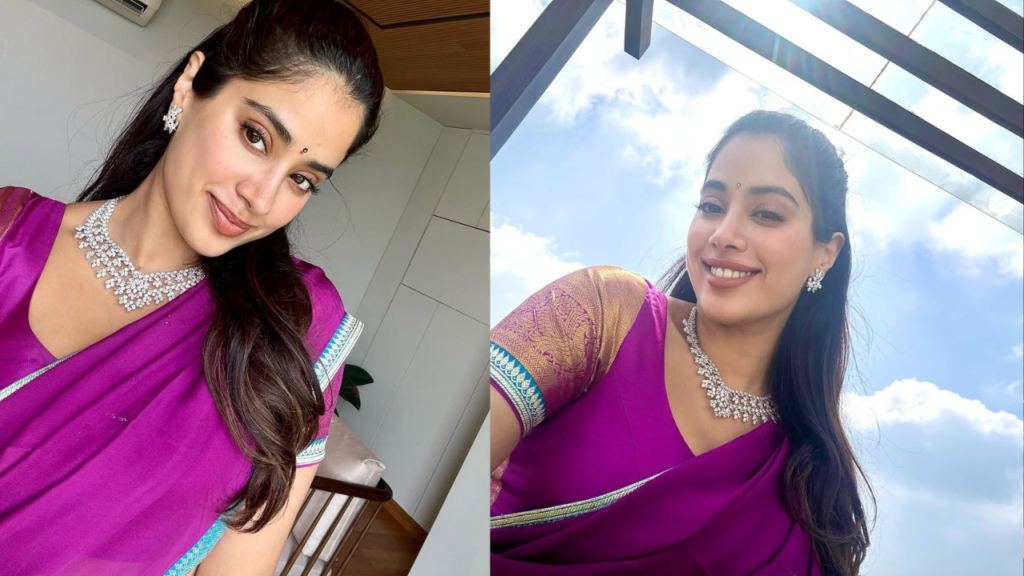 Janhvi Kapoor Shares Stunning Photos in a Lehenga Saree