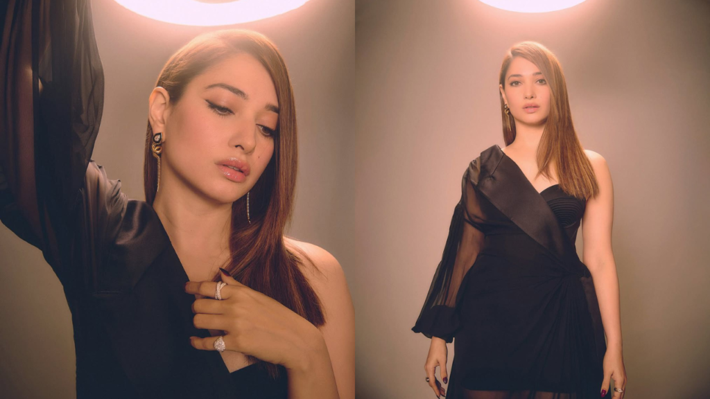 Tamannaah Bhatia Stuns in a Black Dolce & Gabbana Dress 