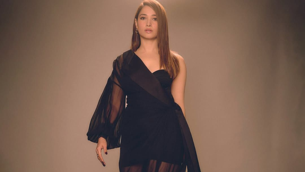 Tamannaah Bhatia Stuns in a Black Dolce & Gabbana Dress 