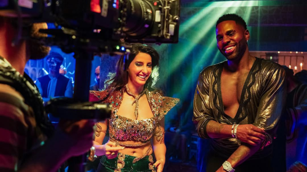 Nora Fatehi Shares BTS Shots from "Snake" 