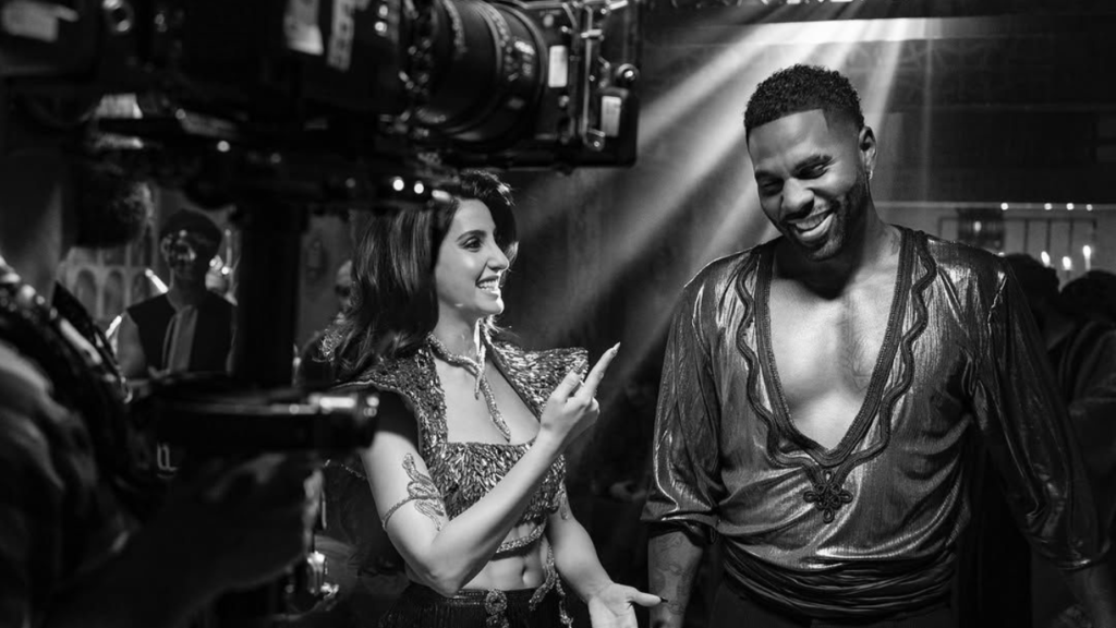 Nora Fatehi Shares BTS Shots from "Snake" Music Video with Jason Derulo