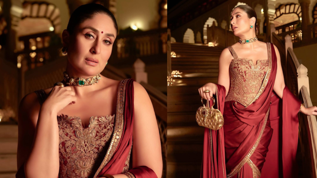 Kareena Kapoor Stuns in a Corset Saree at IIFA 2025