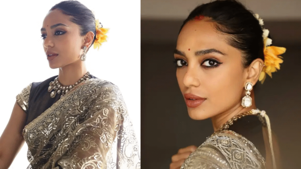 Sobhita Dhulipala Stuns in a Vintage-Inspired Olive Green Sari at the 2025 WAVE Summit
