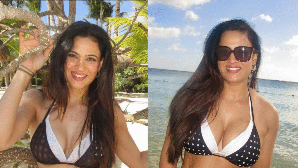 Shweta Tiwari Stuns in a Bikini During Beach Vacation in Mauritius with Her Kids