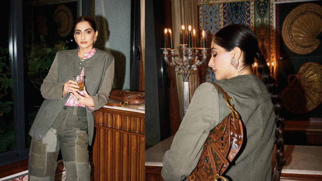 Sonam Kapoor’s Bold Olive Look Blends Sustainability and Style