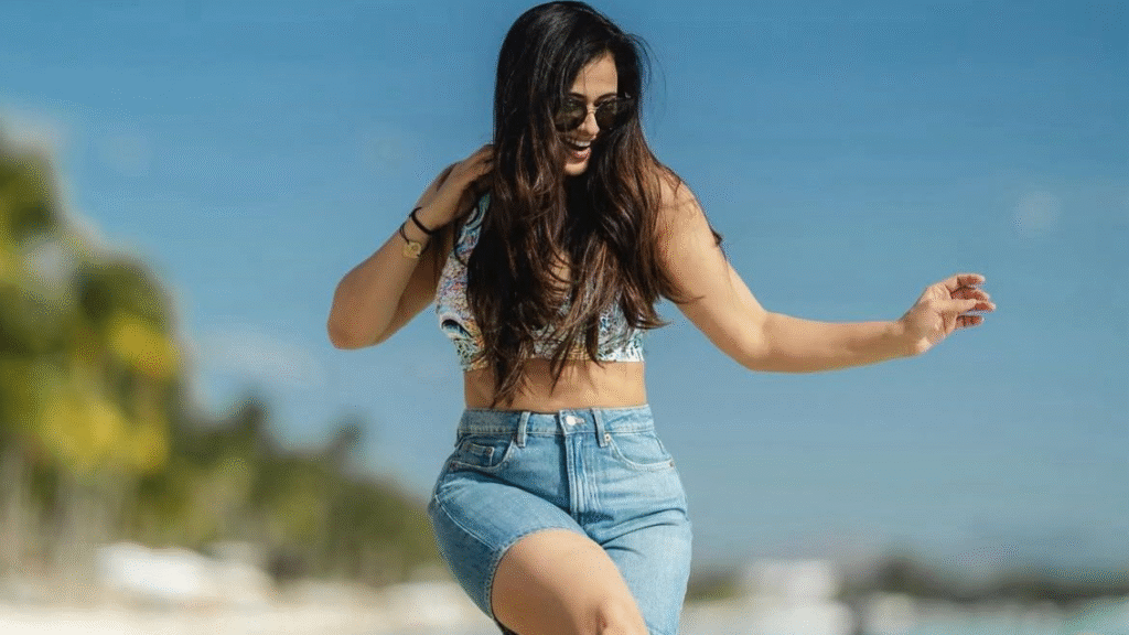 Shweta Tiwari Looks Stunning in Bralette and Shorts During Mauritius Vacation