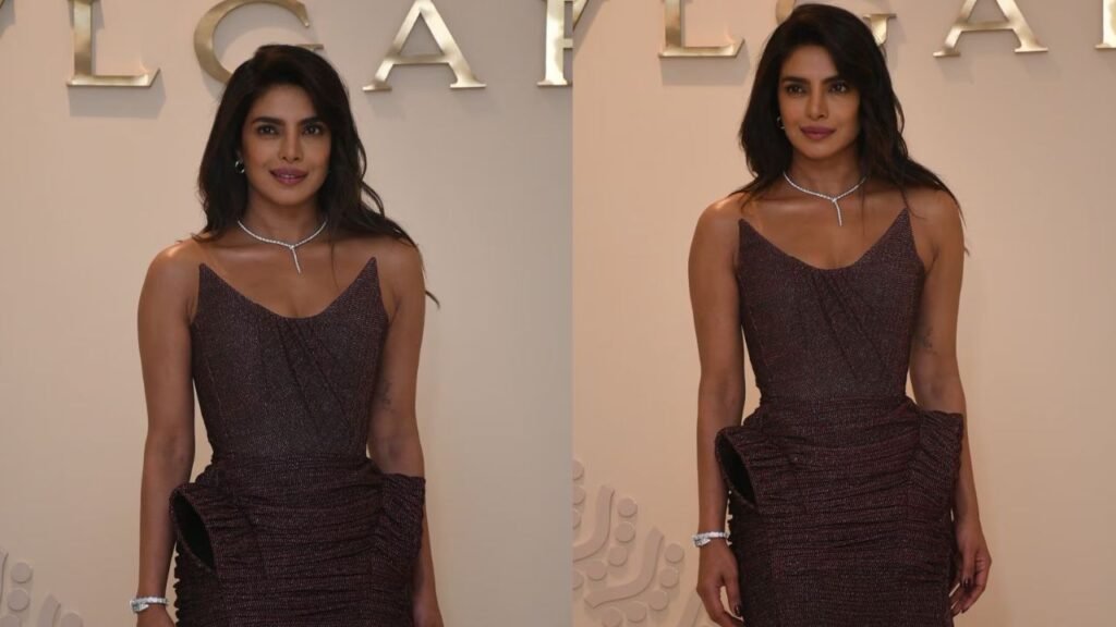 Priyanka Chopra Stuns in Glam Look at Bvlgari Event in Mumbai