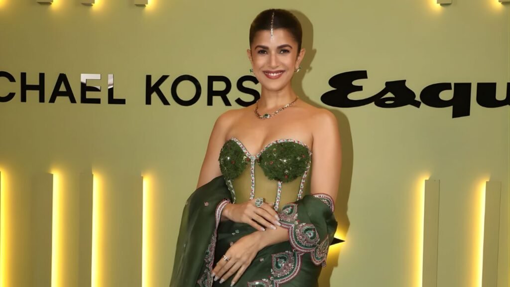 Nimrat Kaur Shines in Green at Ramesh Taurani’s Diwali Bash