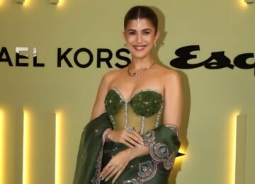 Nimrat Kaur Shines in Green at Ramesh Taurani’s Diwali Bash