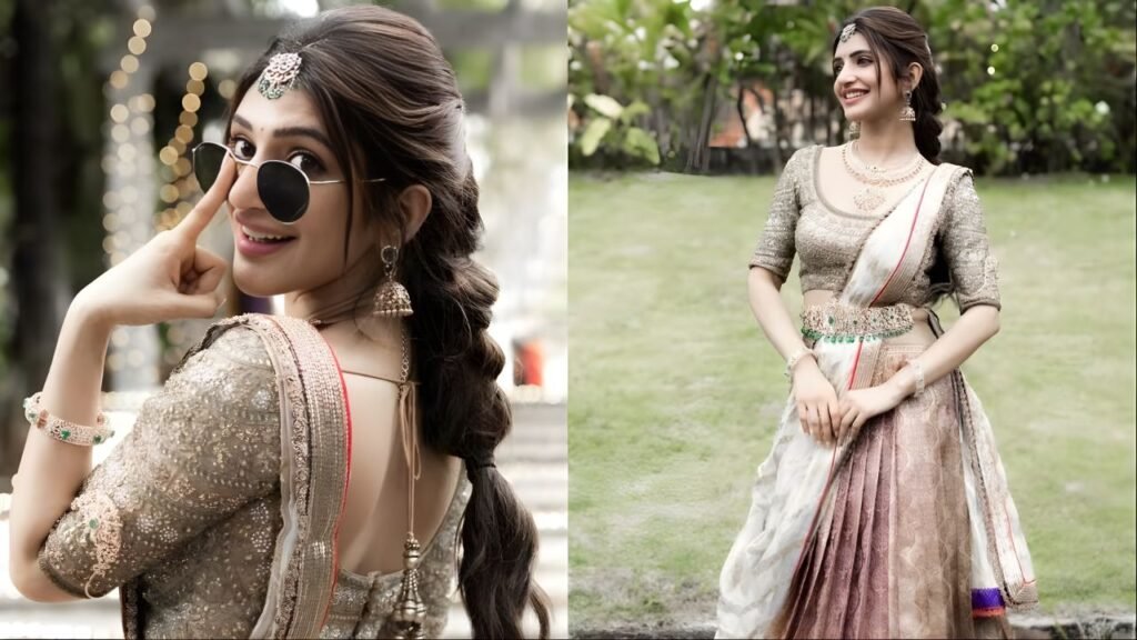 Sreeleela’s Kanjeevaram Half Saree Look Redefines South Indian Bridal Elegance