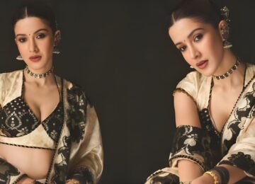 Shanaya Kapoor Radiates Elegance in Mayyur Girotra’s Kutch-Embroidered Couture
