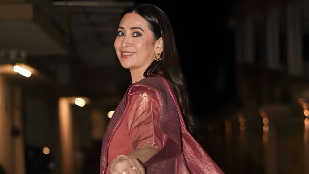 Karisma Kapoor’s Mauve Anavila Saree Is the Perfect Choice for the Winter Wedding Season