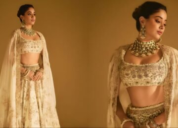 Janhvi Kapoor Stuns in Ivory Anamika Khanna Lehenga, Inspiring Modern Brides