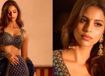 Suhana Khan’s Blue Silk Lehenga Look Sets a New Standard in Festive Fashion