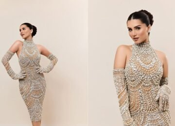 Tara Sutaria Dazzles in Pearl-Encrusted Couture at Her Old Hollywood-Themed 30th Birthday Bash