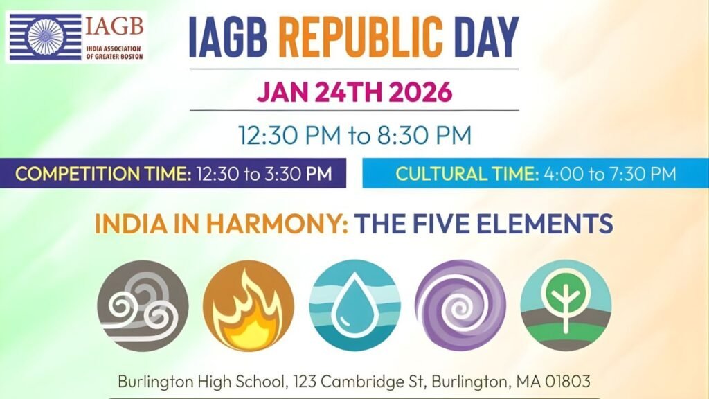 IAGB Invites the Greater Boston Community to Celebrate Republic Day 2026 with a Full Day of Dance, Talent, Cultural Performances, and Togetherness