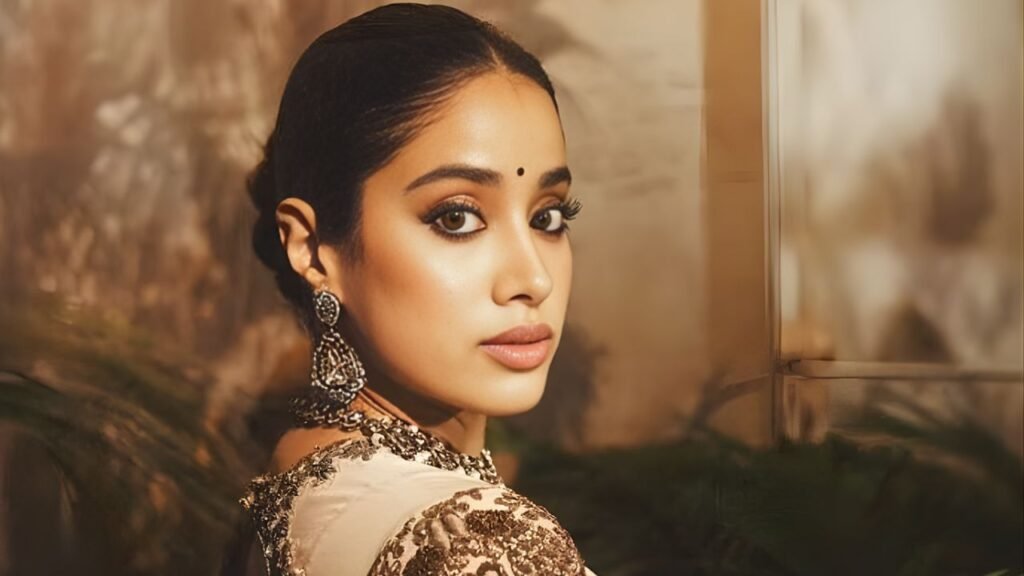 Janhvi Kapoor Mesmerises in Vintage Muted Gold Anarkali, A Perfect Pick for the Wedding Season