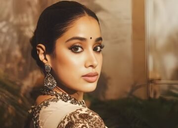 Janhvi Kapoor Mesmerises in Vintage Muted Gold Anarkali, A Perfect Pick for the Wedding Season