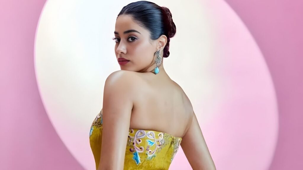 Janhvi Kapoor’s Bold Lime Green Ensemble by Anamika Khanna Sets Wedding-Season Goals