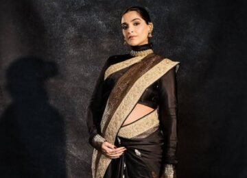 Sonam Kapoor’s Black Banarasi Saree Redefines Modern Heritage Fashion