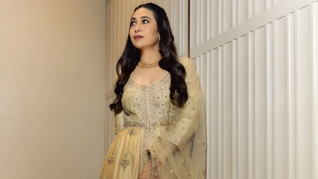 Karisma Kapoor Champions Effortless Elegance in Ritu Kumar’s Chanderi Suit