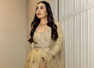 Karisma Kapoor Champions Effortless Elegance in Ritu Kumar’s Chanderi Suit