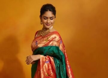 Mrunal Thakur Shines in Traditional Maharashtrian Paithani Saree, Embracing Heritage with Elegance