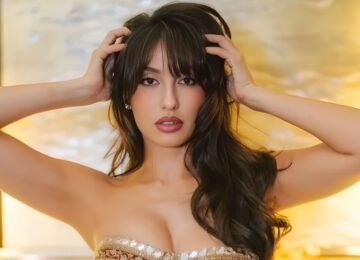 Nora Fatehi Shines in Manish Malhotra’s Sculptural Gold Couture Look