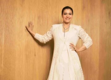 Kajol Devgan Showcases Modern Indian Elegance in Rohit Gandhi + Rahul Khanna