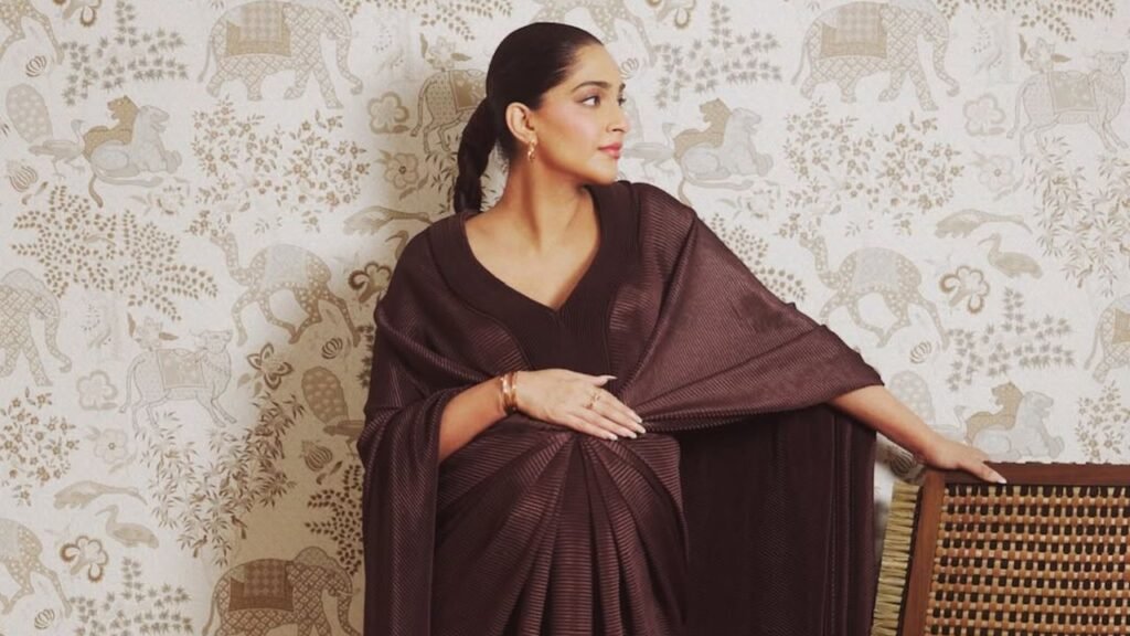 Sonam Kapoor Makes a Sculptural Statement in Custom Amit Aggarwal, Styled by Rhea Kapoor