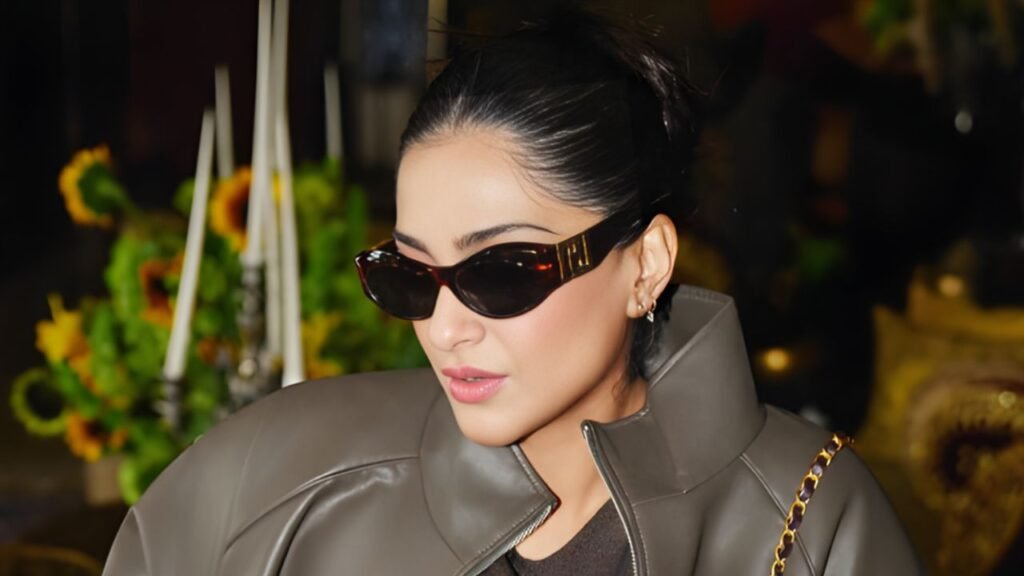 Sonam Kapoor Oversized Biker Jacket Proves Maternity Style Can Be Cool