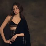 Ananya Panday Turns Heads in Architectural Black & Gold Manish Malhotra Saree