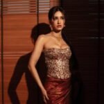 Disha Patani Sets The Internet Ablaze In Tarun Tahiliani’s Fiery Red Corset Saree