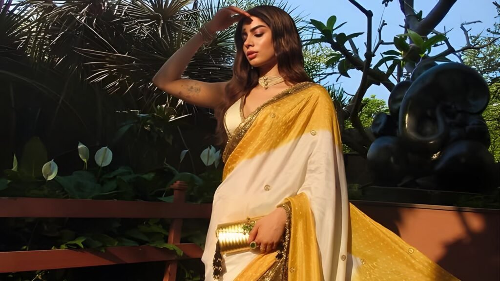 Khushi Kapoor Yellow Saree Look Is a Surprising Soft Glam Win