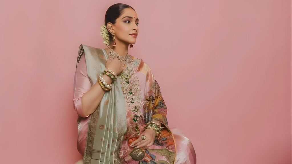 Sonam Kapoor Redefines Saree Style: Pink Kalamkari Meets Baluchari Elegance