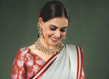 Genelia Deshmukh’s Raw Mango Saree Look Is the Ultimate Festive Style Inspiration