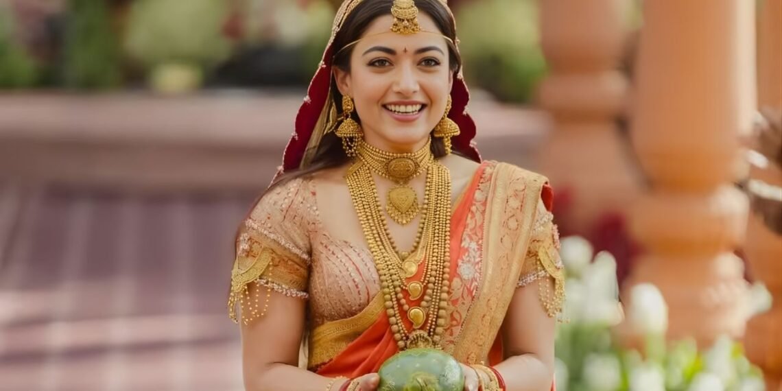 Rashmika Mandanna’s Bridal Look Sparks Temple Jewellery Revival Among Modern Brides