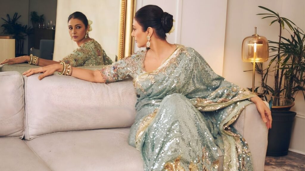 Tabu Steps Out in Chic Fizzy Goblet Heels, Styled by Mohit Rai