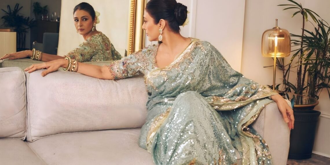Tabu Steps Out in Chic Fizzy Goblet Heels, Styled by Mohit Rai